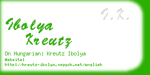 ibolya kreutz business card